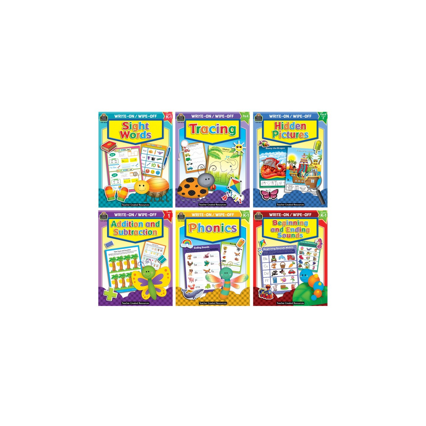 Teacher Created Resources® Early Learning Essentials Write & Wipe Activity Book Kit – Literacy, Math, and Fine Motor Skills