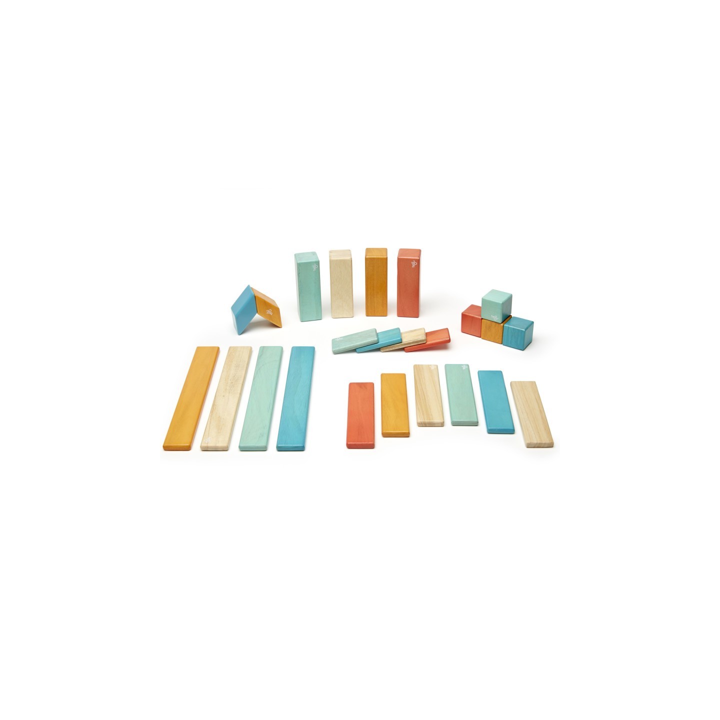 Tegu Magnetic Wooden Blocks, Sunset, 24 Pieces