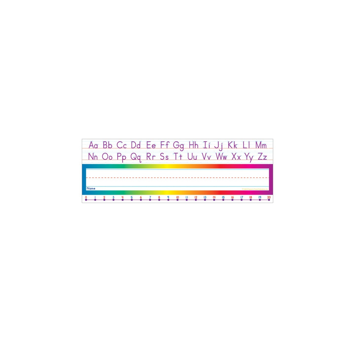 Scholastic Alphabet-Number Line (Standard) Name Plates, Pack of 36