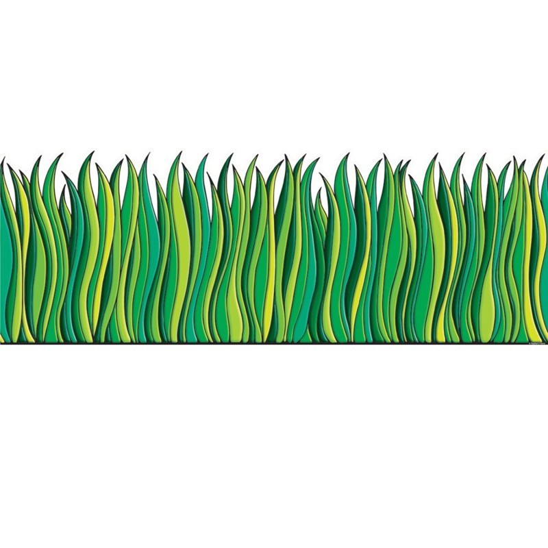 Scholastic Tall Green Grass Jumbo Border, 12'
