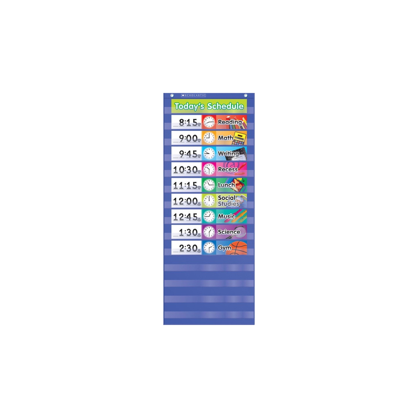 Scholastic Teaching Solutions Daily Schedule Pocket Chart, 17 pieces