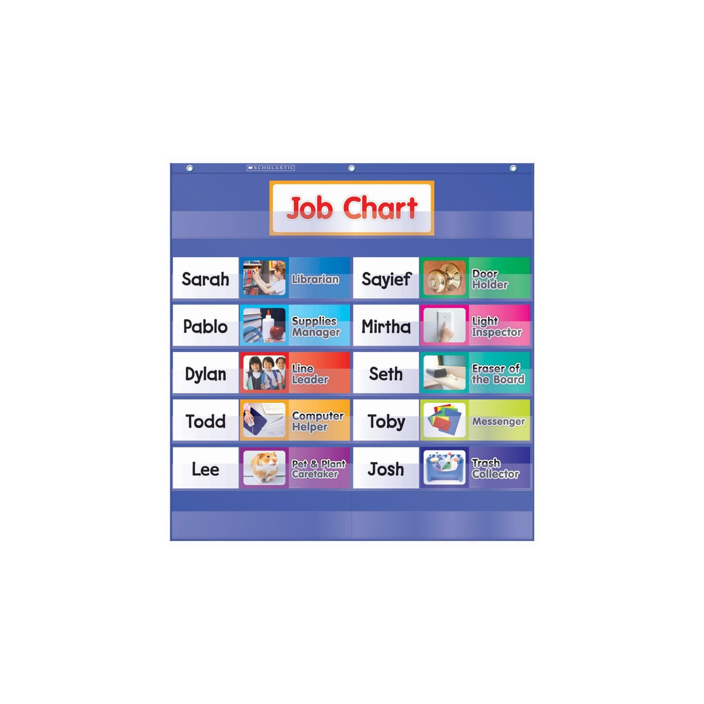 Scholastic Teaching Solutions Class Jobs Pocket Chart with Cards