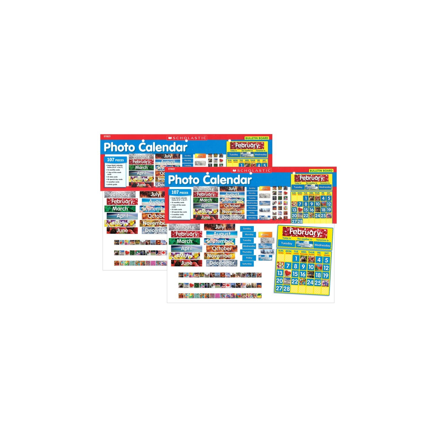 Scholastic Teaching Solutions Photo Calendar Bulletin Board, 2 Sets