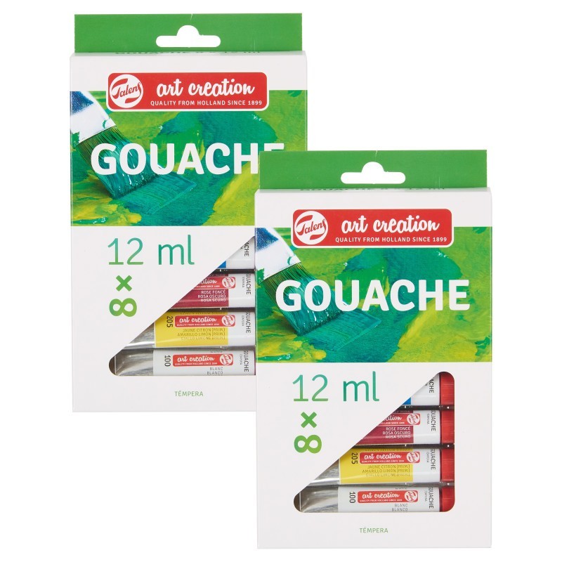 Talens Art Creation Gouache Set, 12mL, 8 Per Set, 2 Sets
