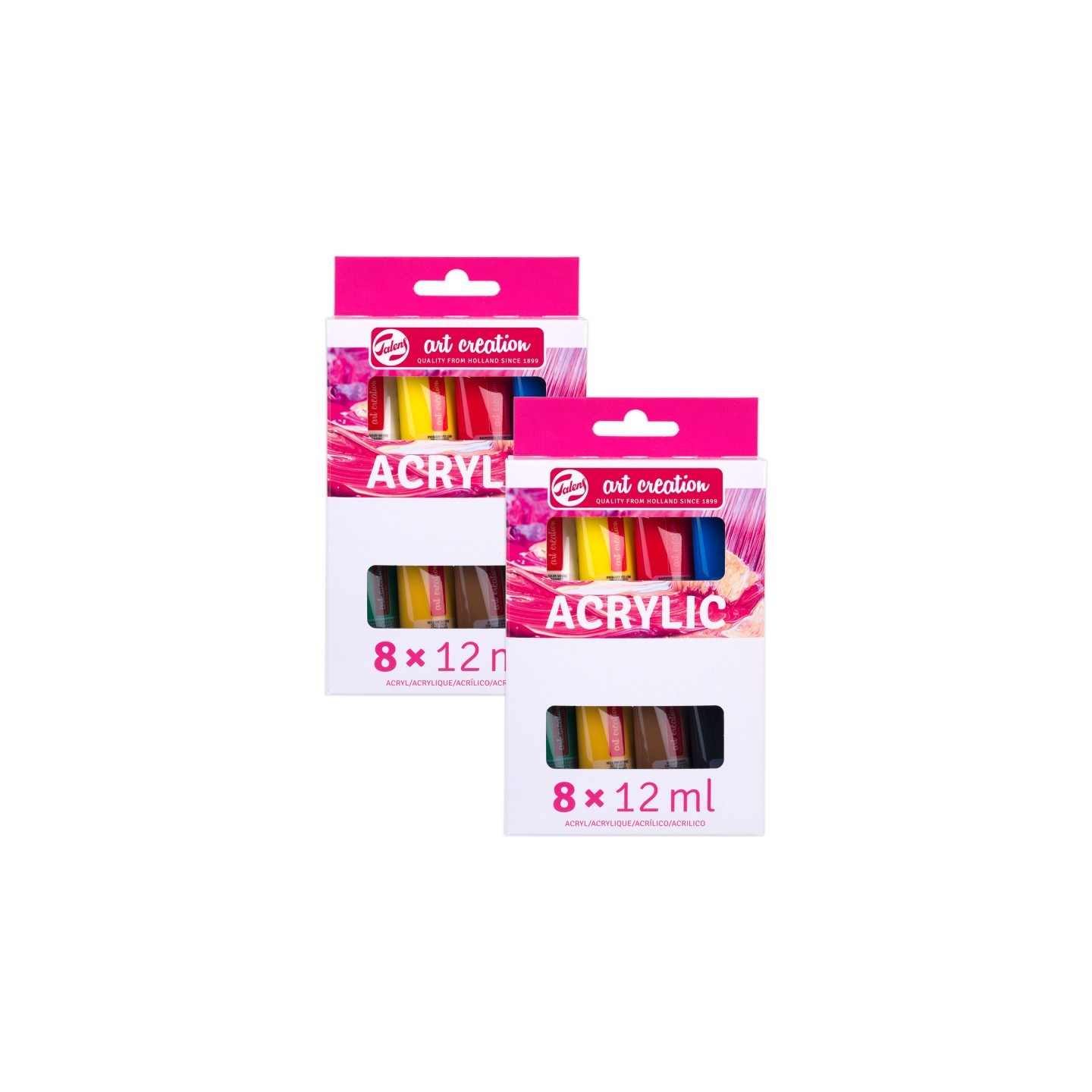 Talens Art Creation Acrylic Set, 12mL, 8 Per Set, 2 Sets