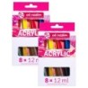 Talens Art Creation Acrylic Set, 12mL, 8 Per Set, 2 Sets