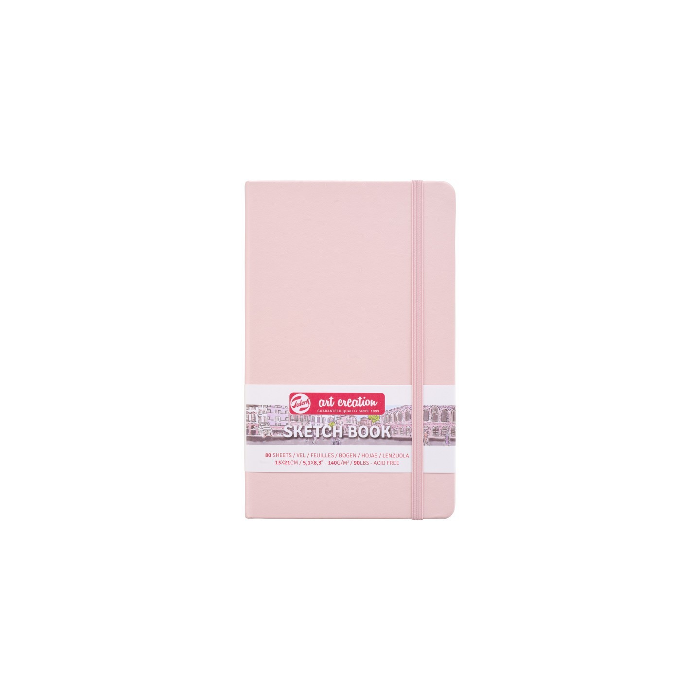 Talens Art Creation Sketchbook, 80 Sheets, 90lbs, Pastel Pink Cover, 5.1" x 8.3"