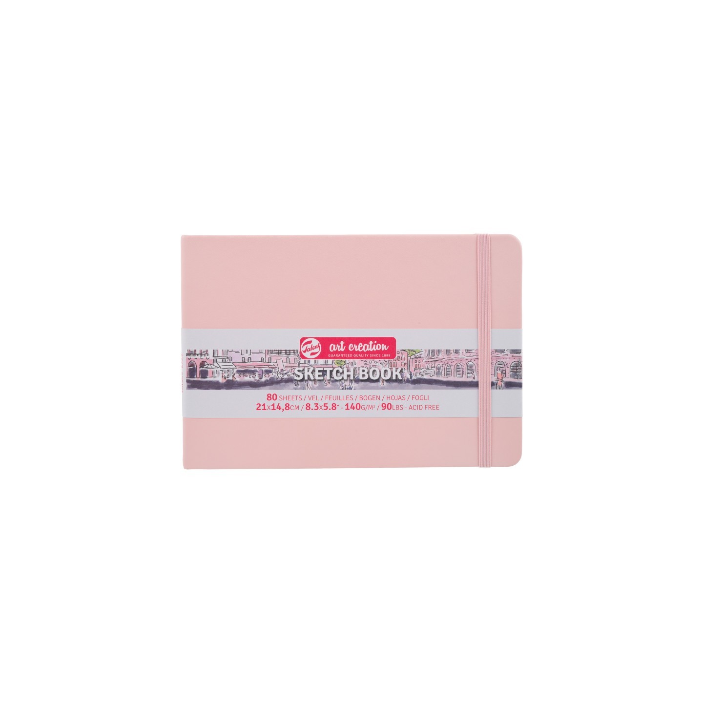 Talens Art Creation Sketchbook, 80 Sheets, 90lbs, Pastel Pink Cover, 8.3" x 5.8" (A5)