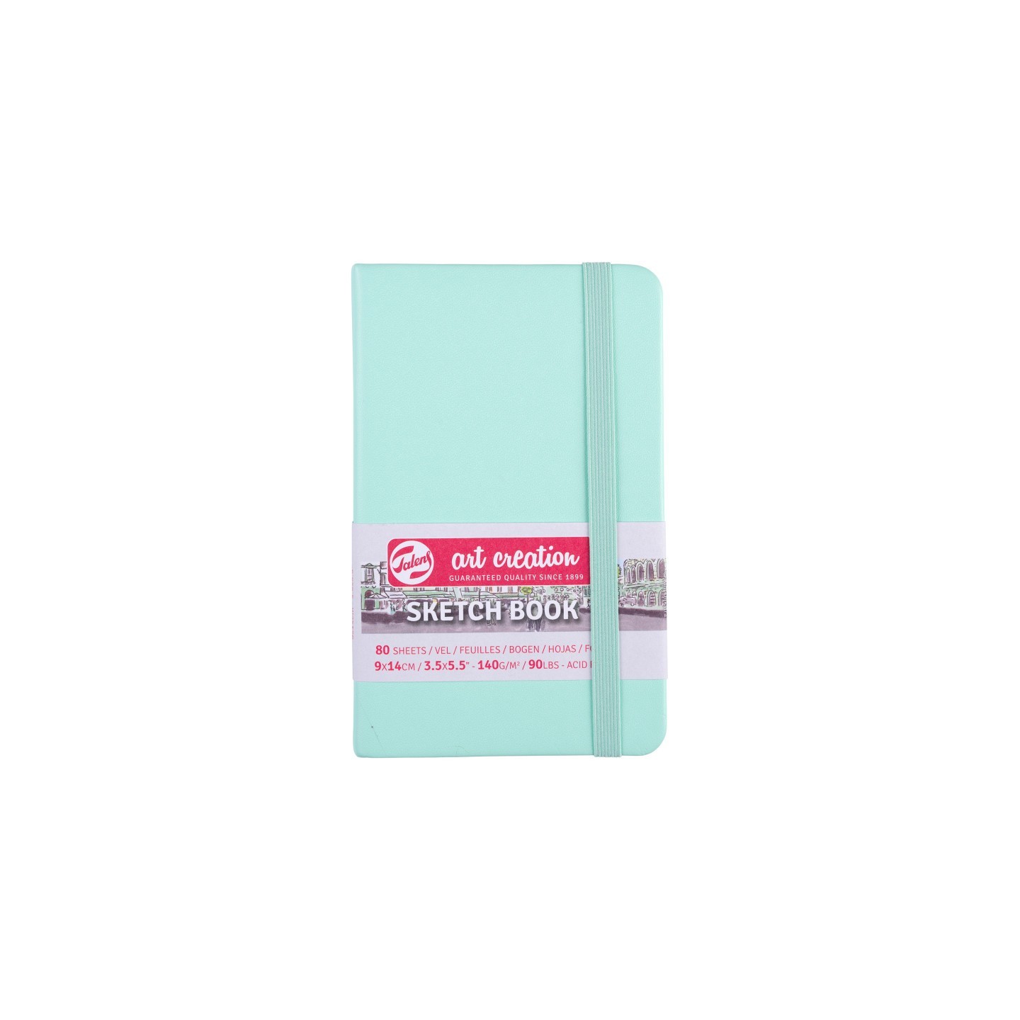 Talens Art Creation Sketchbook, 80 Sheets, 90lbs, Fresh Mint Cover, 3.5" x 5.5"