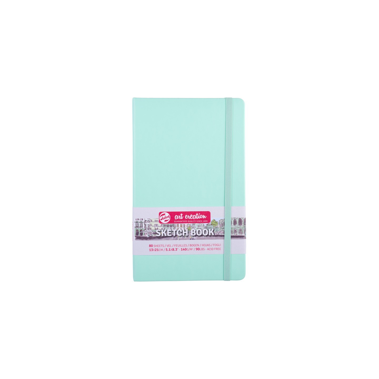 Talens Art Creation Sketchbook, 80 Sheets, 90lbs, Fresh Mint Cover, 5.1" x 8.3"
