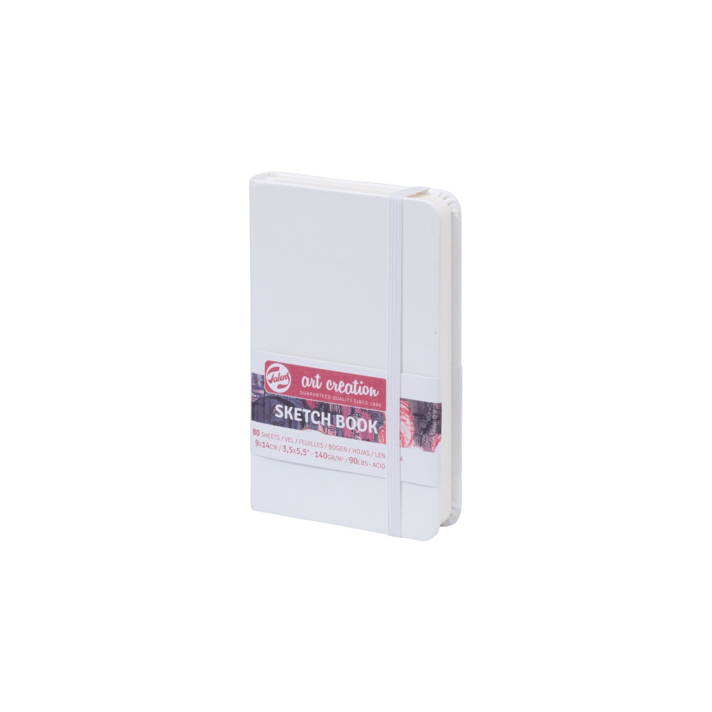 Talens Art Creation Sketchbook, 80 Sheets, 90lbs, White Cover, 3.5" x 5.5"