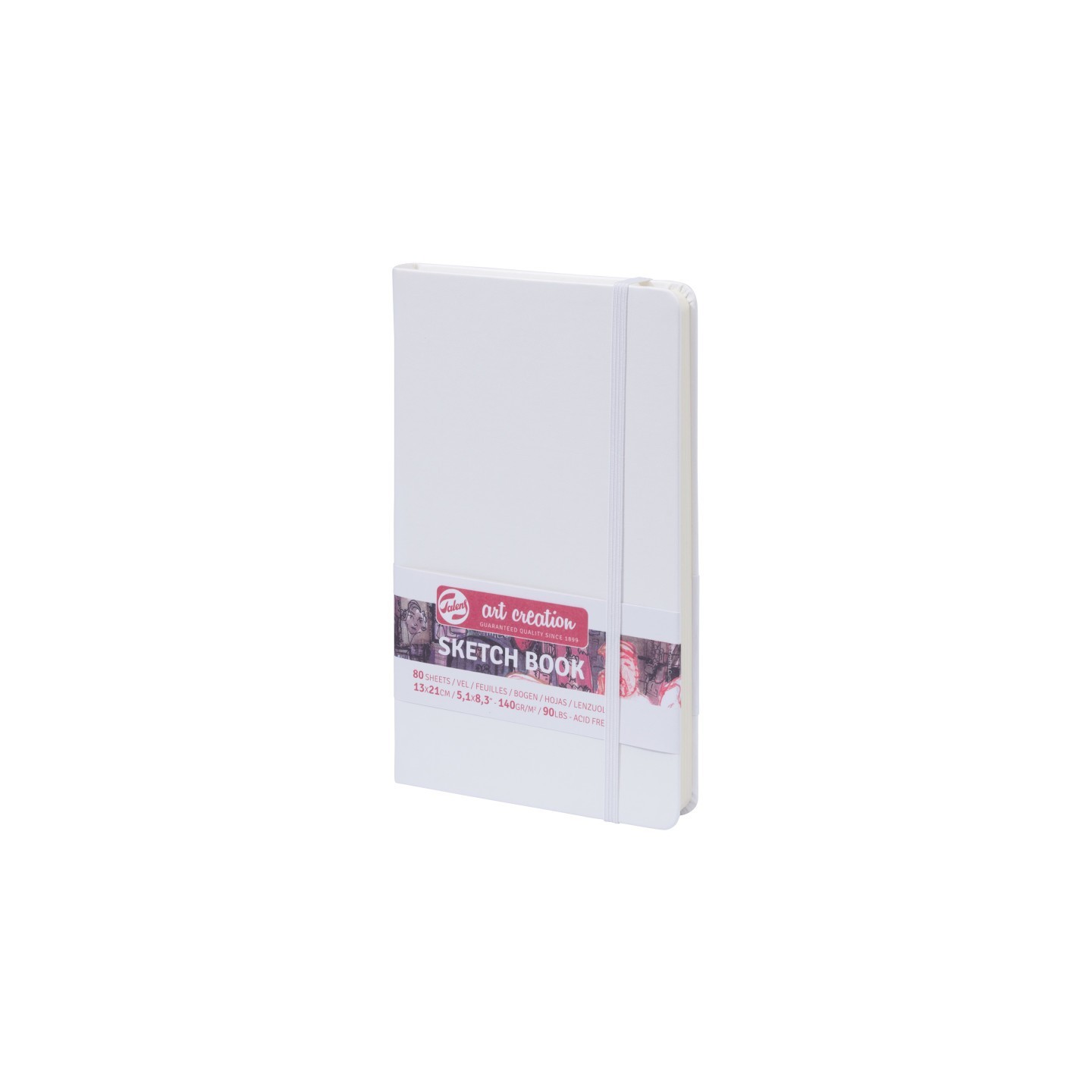 Talens Art Creation Sketchbook, 80 Sheets, 90lbs, White Cover, 5.1" x 8.3"