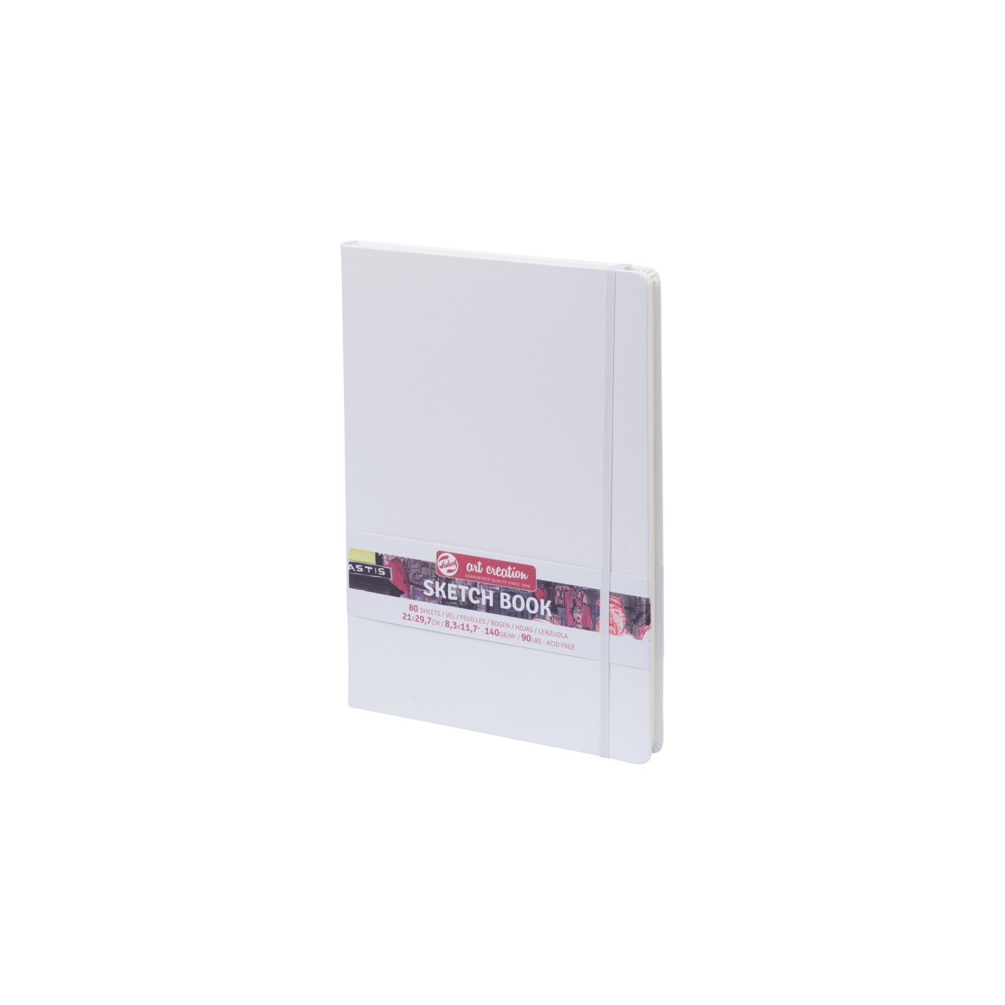 Talens Art Creation Sketchbook, 80 Sheets, 90lbs, White Cover, 8.3" x 11.7" (A4)