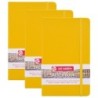 Talens Art Creation Sketchbook, 80 Sheets, 90lbs, Golden Yellow Cover, 5.1" x 8.3", Pack of 3