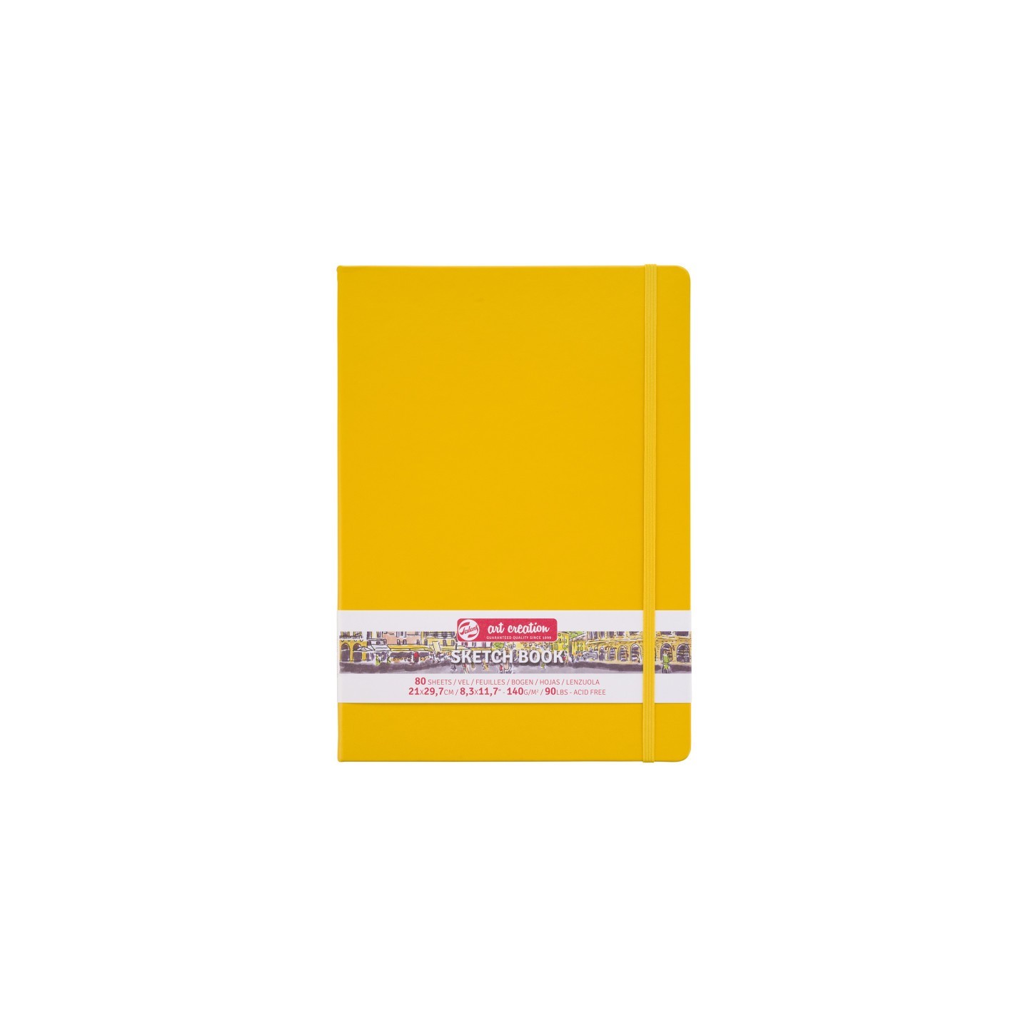 Talens Art Creation Sketchbook, 80 Sheets, 90lbs, Golden Yellow Cover, 8.3" x 11.7" (A4)
