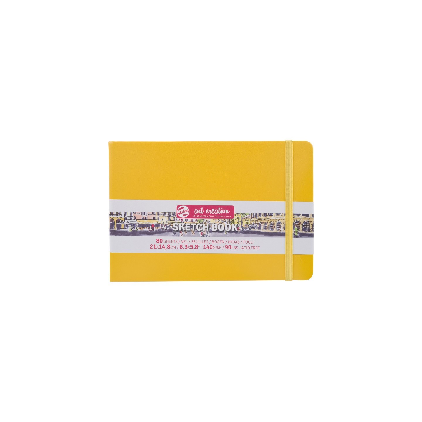 Talens Art Creation Sketchbook, 80 Sheets, 90lbs, Golden Yellow Cover, 8.3" x 5.8" (A5)
