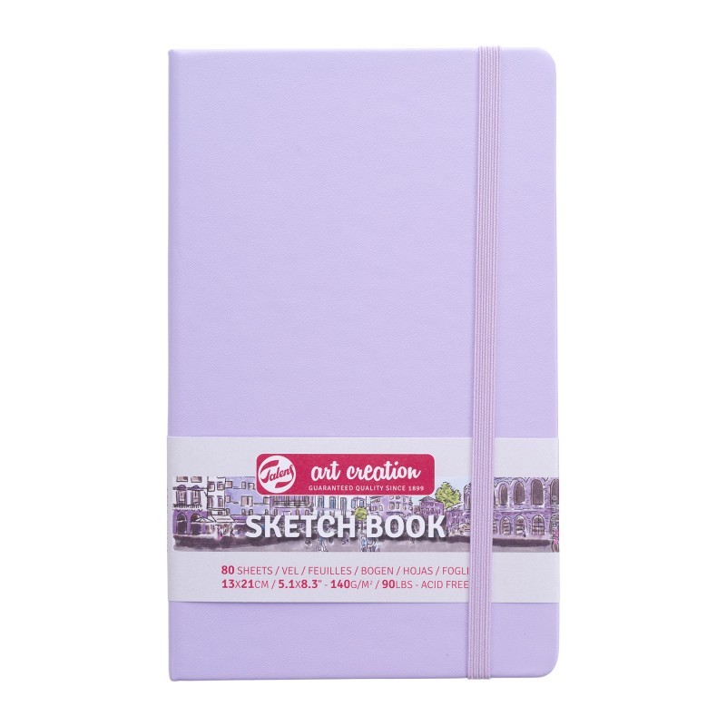 Talens Art Creation Sketchbook, 80 Sheets, 90lbs, Pastel Violet Cover, 5.1" x 8.3"