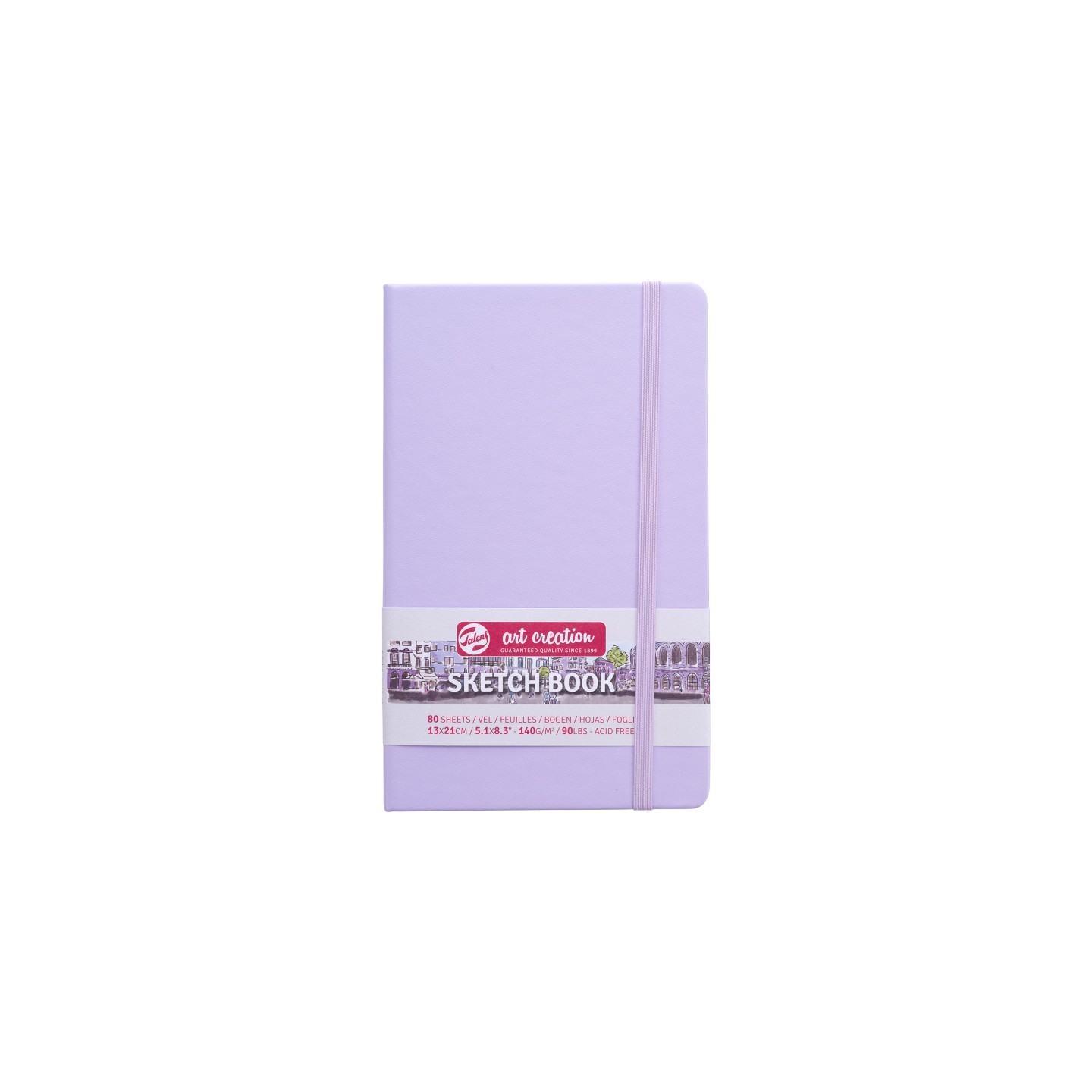 Talens Art Creation Sketchbook, 80 Sheets, 90lbs, Pastel Violet Cover, 5.1" x 8.3"