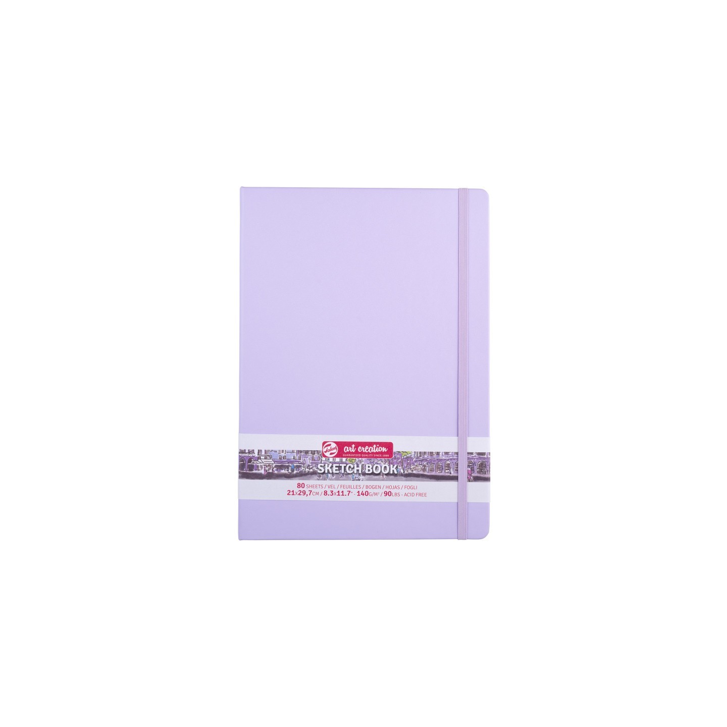 Talens Art Creation Sketchbook, 80 Sheets, 90lbs, Pastel Violet Cover, 8.3" x 11.7" (A4)