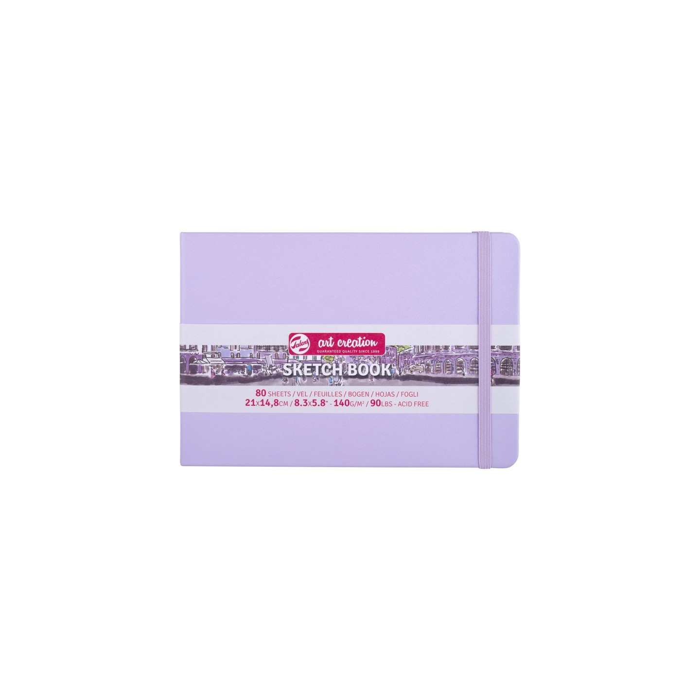 Talens Art Creation Sketchbook, 80 Sheets, 90lbs, Pastel Violet Cover, 8.3" x 5.8" (A5)