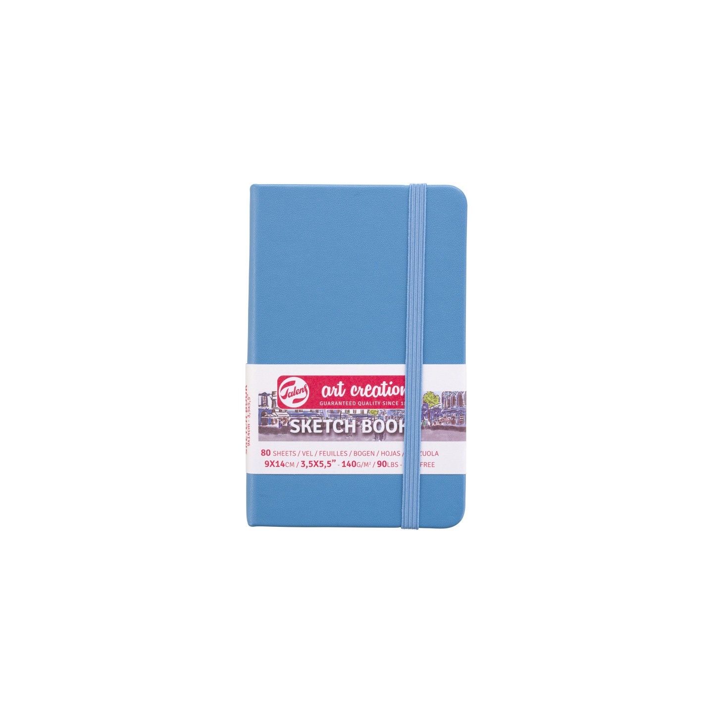 Talens Art Creation Sketchbook, 80 Sheets, 90lbs, Lake Blue Cover, 3.5" x 5.5"