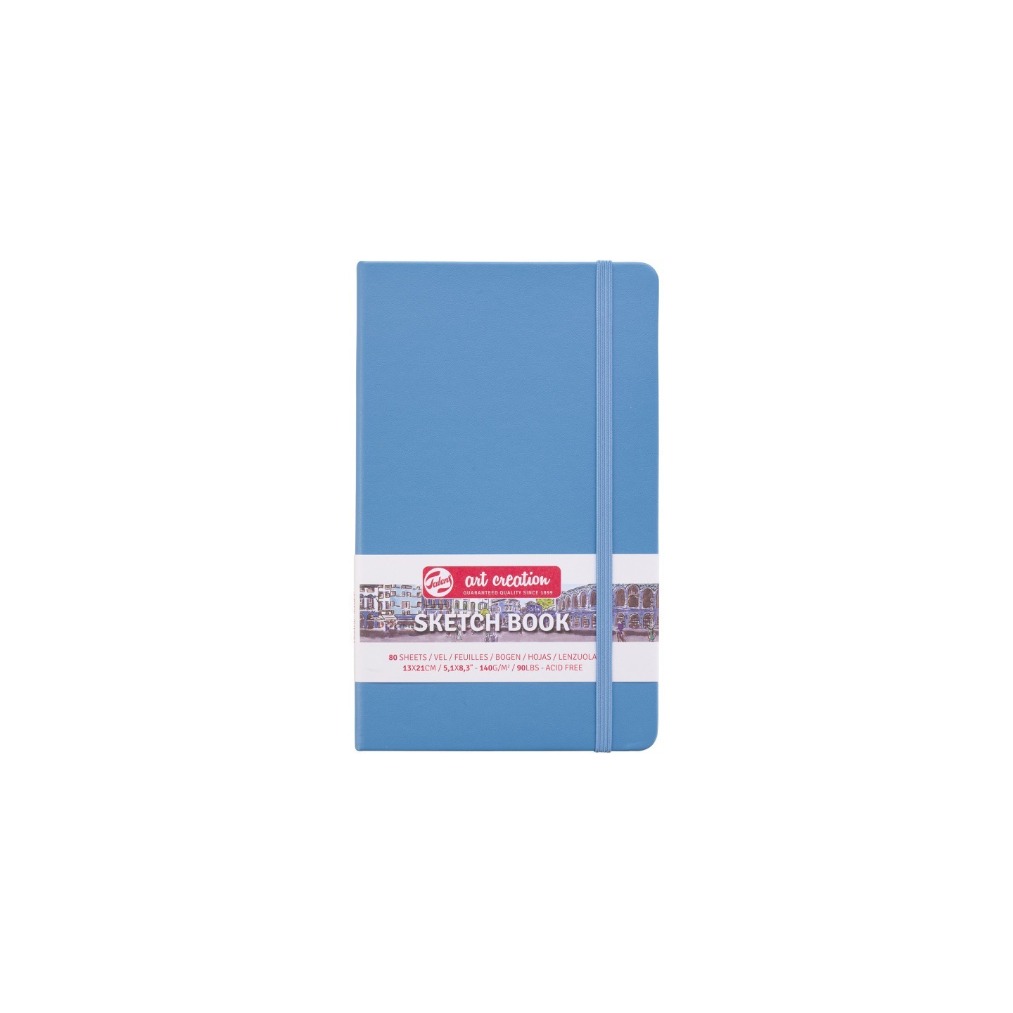 Talens Art Creation Sketchbook, 80 Sheets, 90lbs, Lake Blue Cover, 5.1" x 8.3"
