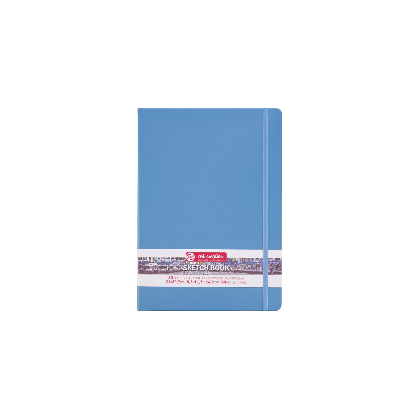 Talens Art Creation Sketchbook, 80 Sheets, 90lbs, Lake Blue Cover, 8.3" x 11.7" (A4)