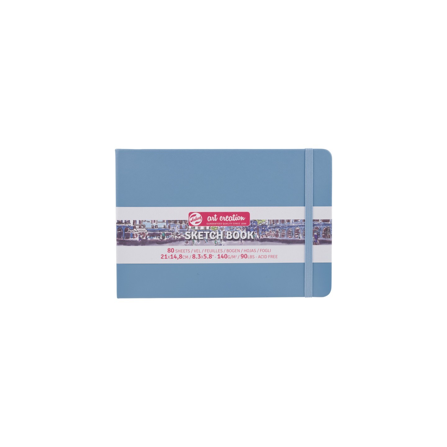 Talens Art Creation Sketchbook, 80 Sheets, 90lbs, Lake Blue Cover, 8.3" x 5.8" (A5)