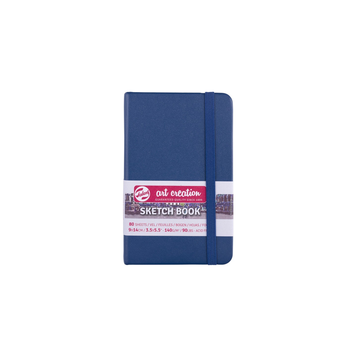 Talens Art Creation Sketchbook, 80 Sheets, 90lbs, Navy Blue Cover, 3.5" x 5.5"