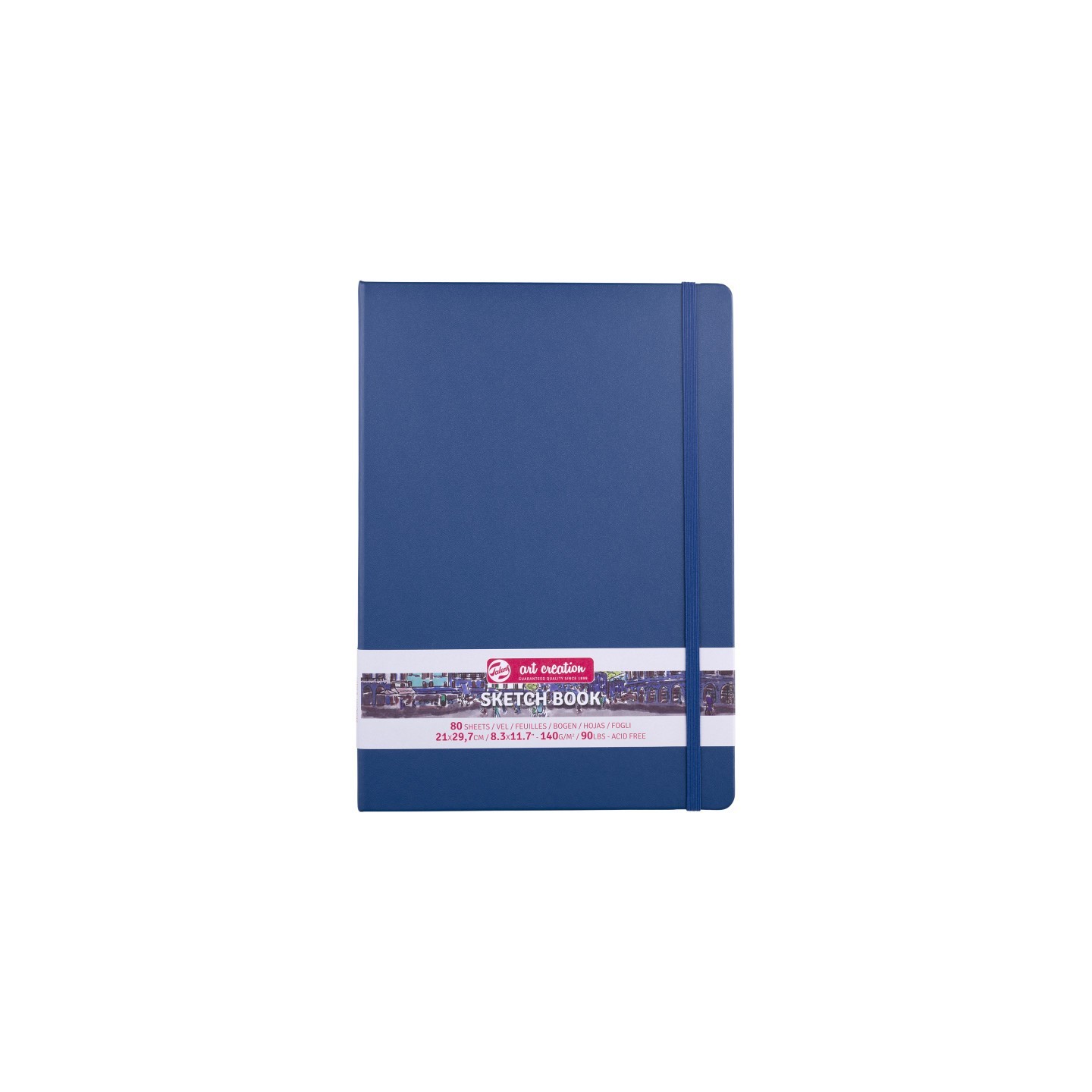 Talens Art Creation Sketchbook, 80 Sheets, 90lbs, Navy Blue Cover, 8.3" x 11.7" (A4)