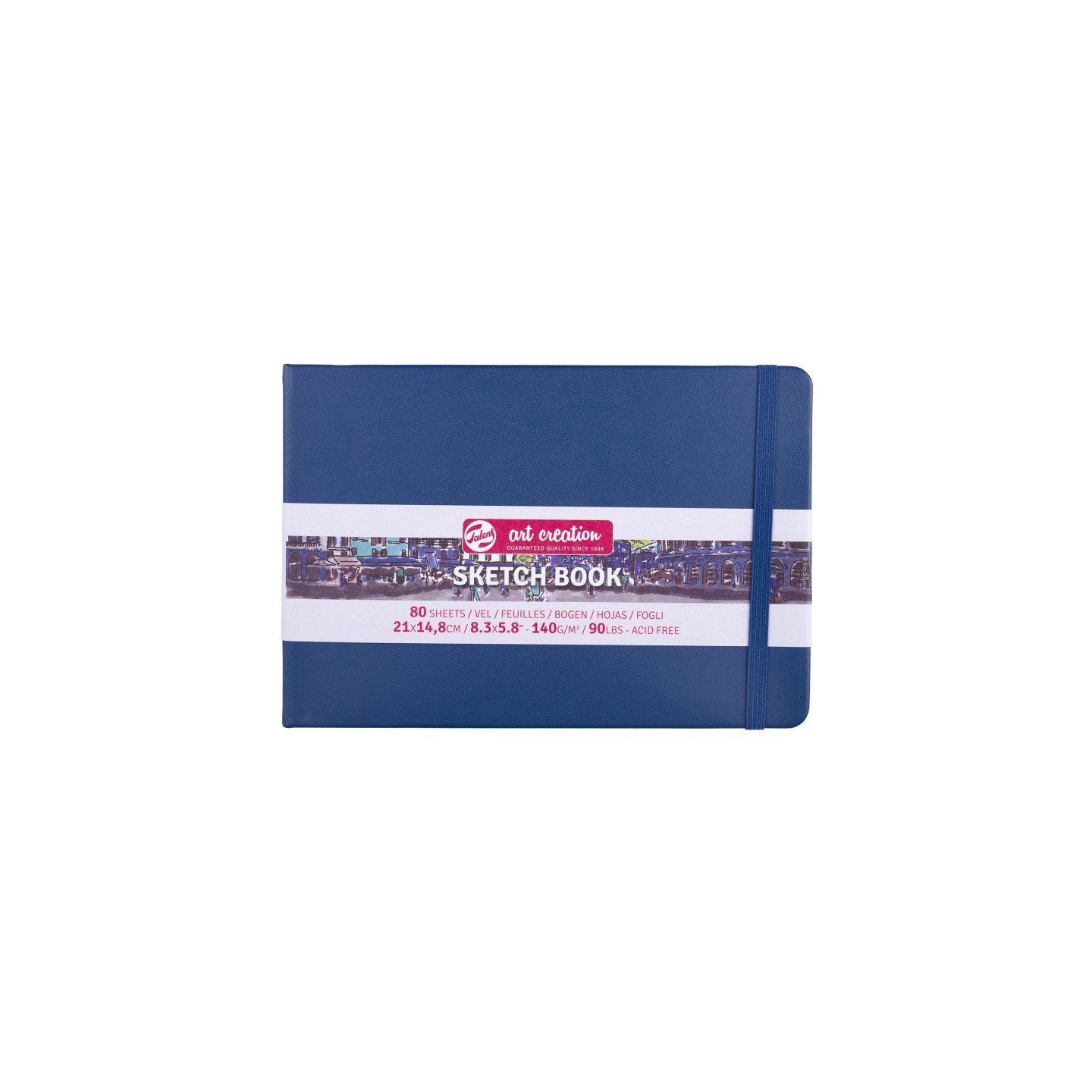 Talens Art Creation Sketchbook, 80 Sheets, 90lbs, Navy Blue Cover, 8.3" x 5.8" (A5)