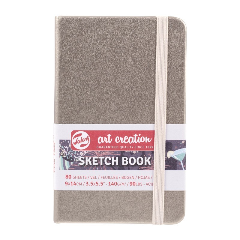 Talens Art Creation Sketchbook, 80 Sheets, 90lbs, Pink Champagne Cover, 3.5" x 5.5"