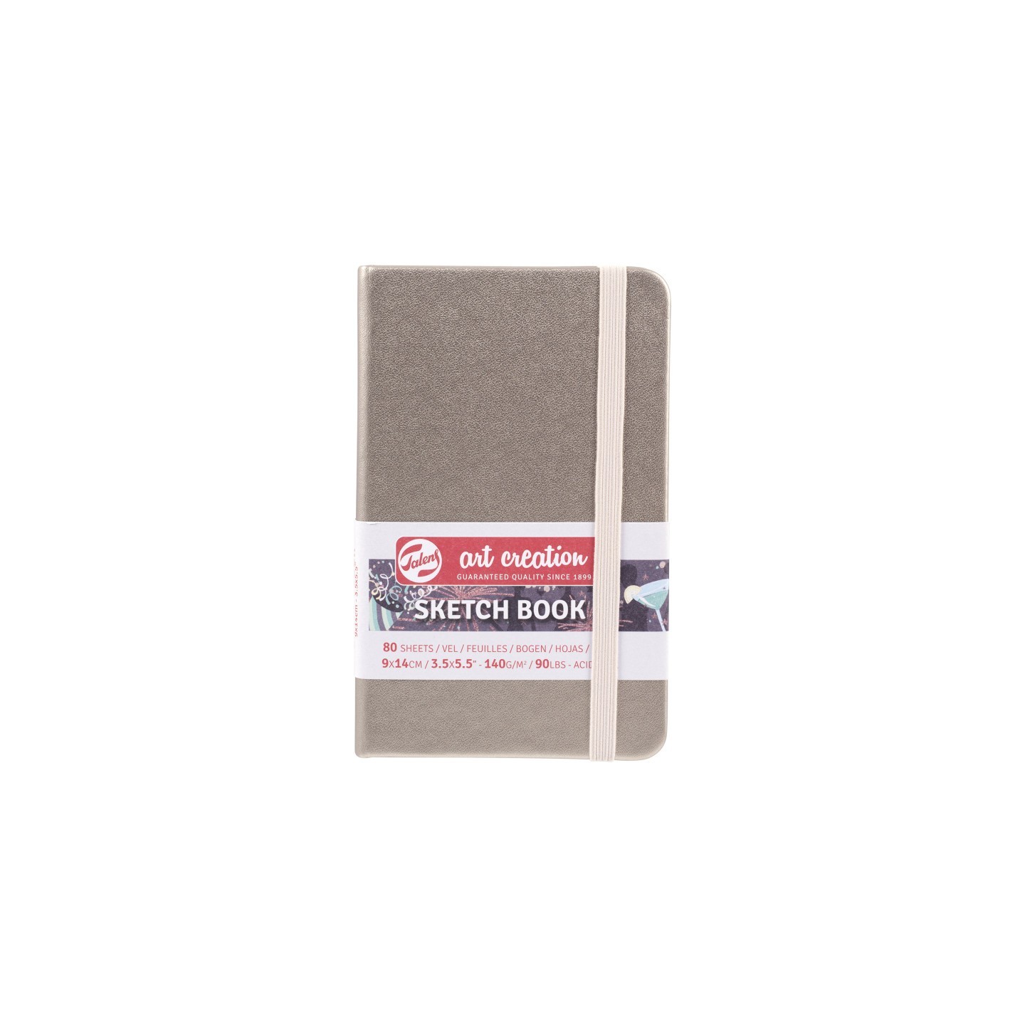 Talens Art Creation Sketchbook, 80 Sheets, 90lbs, Pink Champagne Cover, 3.5" x 5.5"
