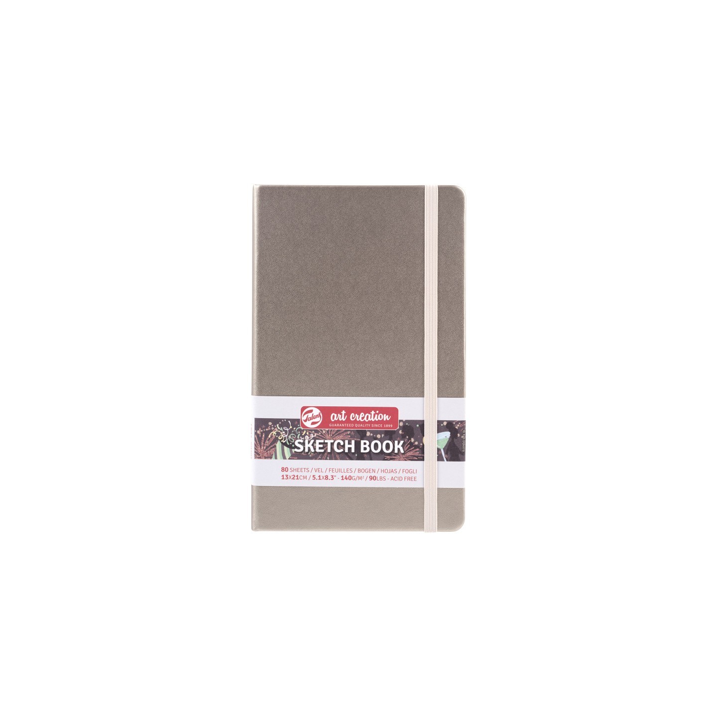 Talens Art Creation Sketchbook, 80 Sheets, 90lbs, Pink Champagne Cover, 5.1" x 8.3"