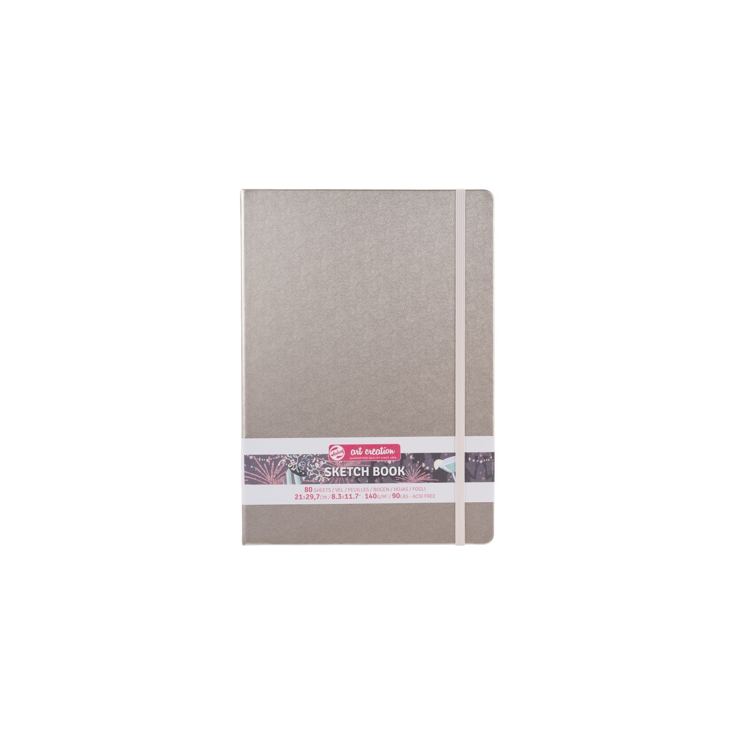 Talens Art Creation Sketchbook, 80 Sheets, 90lbs, Pink Champagne Cover, 8.3" x 11.7" (A4)