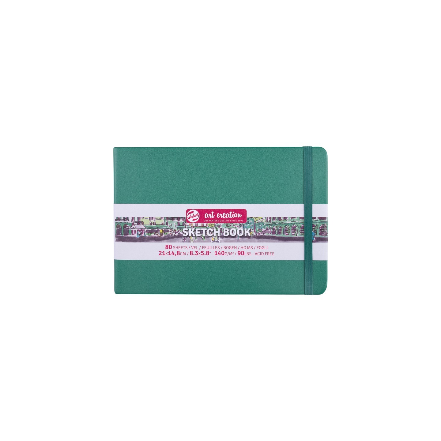 Talens Art Creation Sketchbook, 80 Sheets, 90lbs, Forest Green Cover, 8.3" x 5.8" (A5)