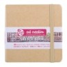 Talens Art Creation Sketchbook, 80 Sheets, 90lbs, Kraft Cover, 4.7" x 4.7"