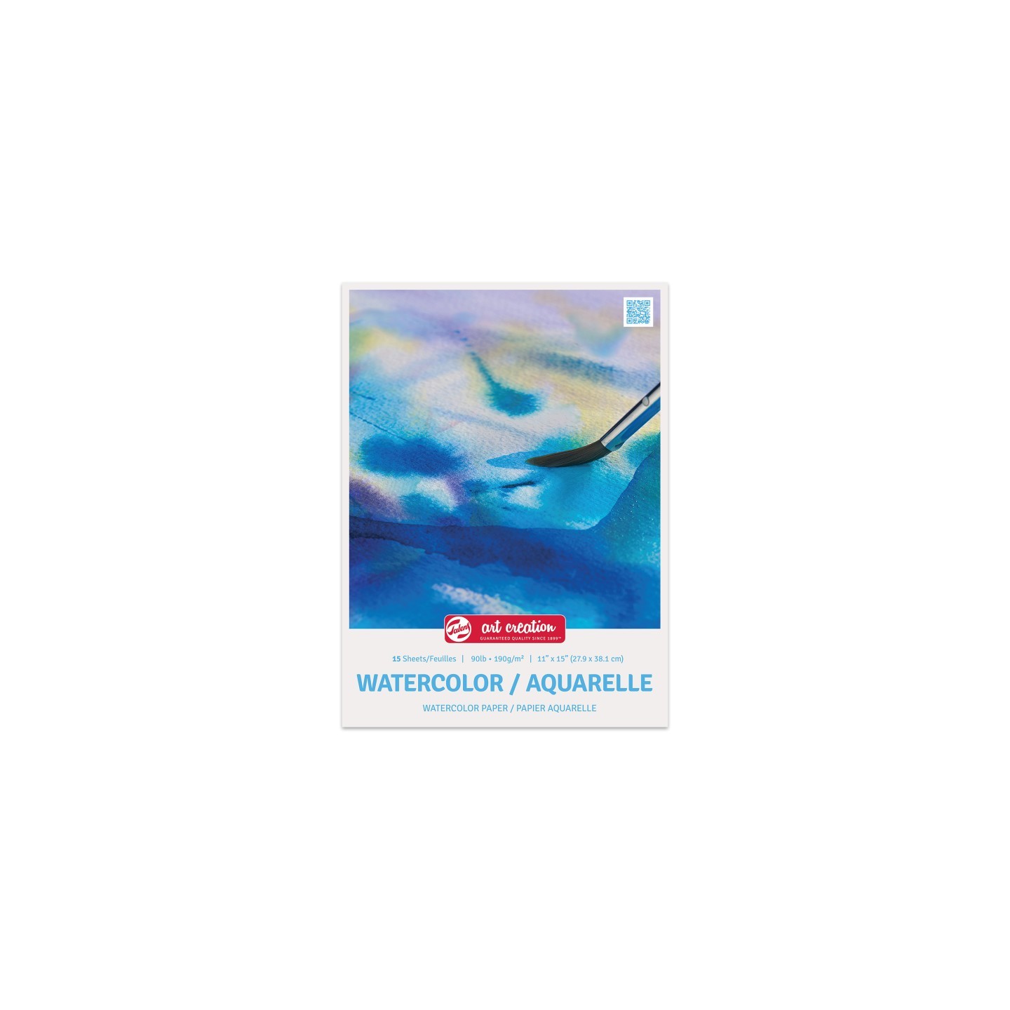 Talens Art Creation Watercolor Paper Pad, 90lbs, 11" x 15", 15 Sheets