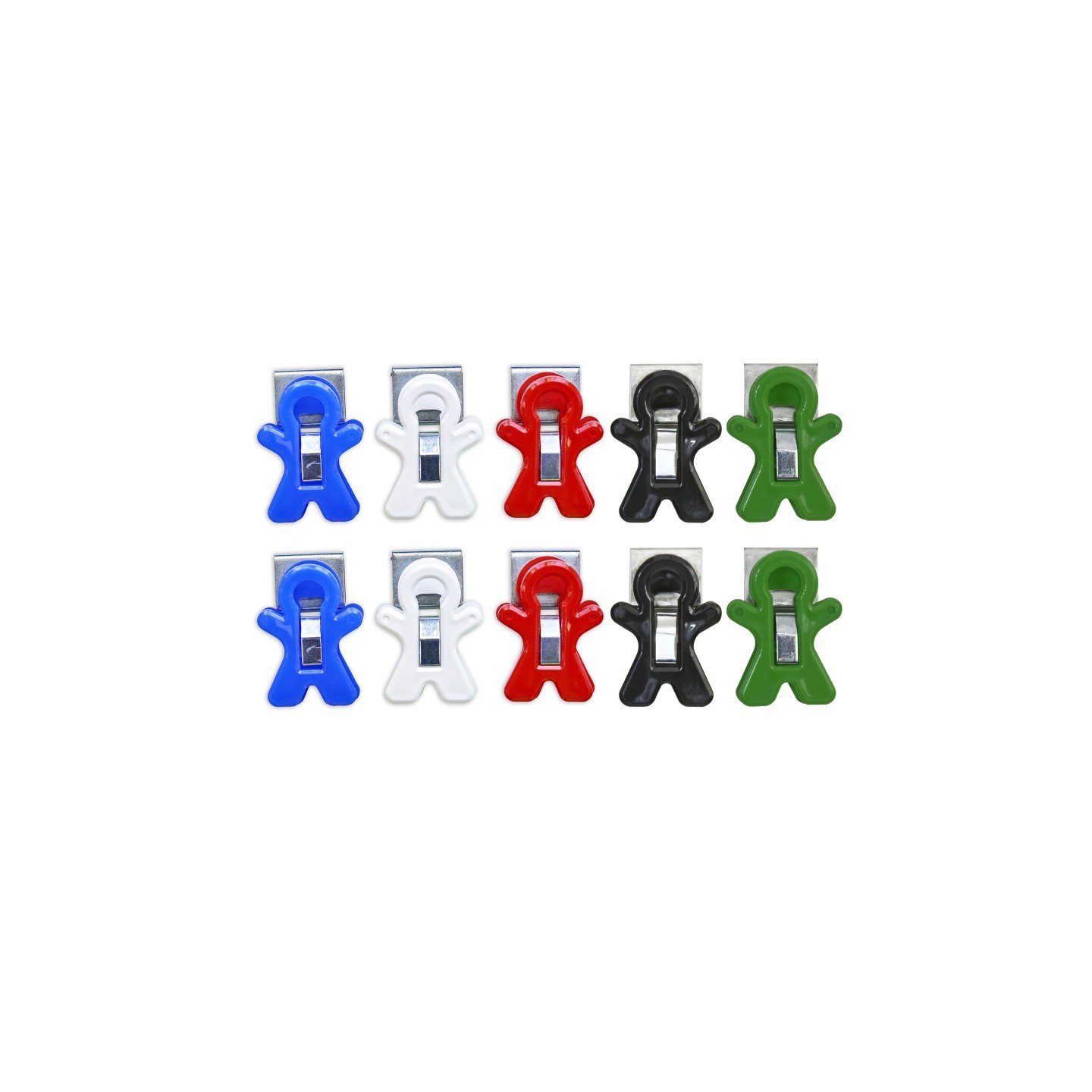 The Pencil Grip™ Magnet Man Magnetic Clip, Assorted Colors, Pack of 10