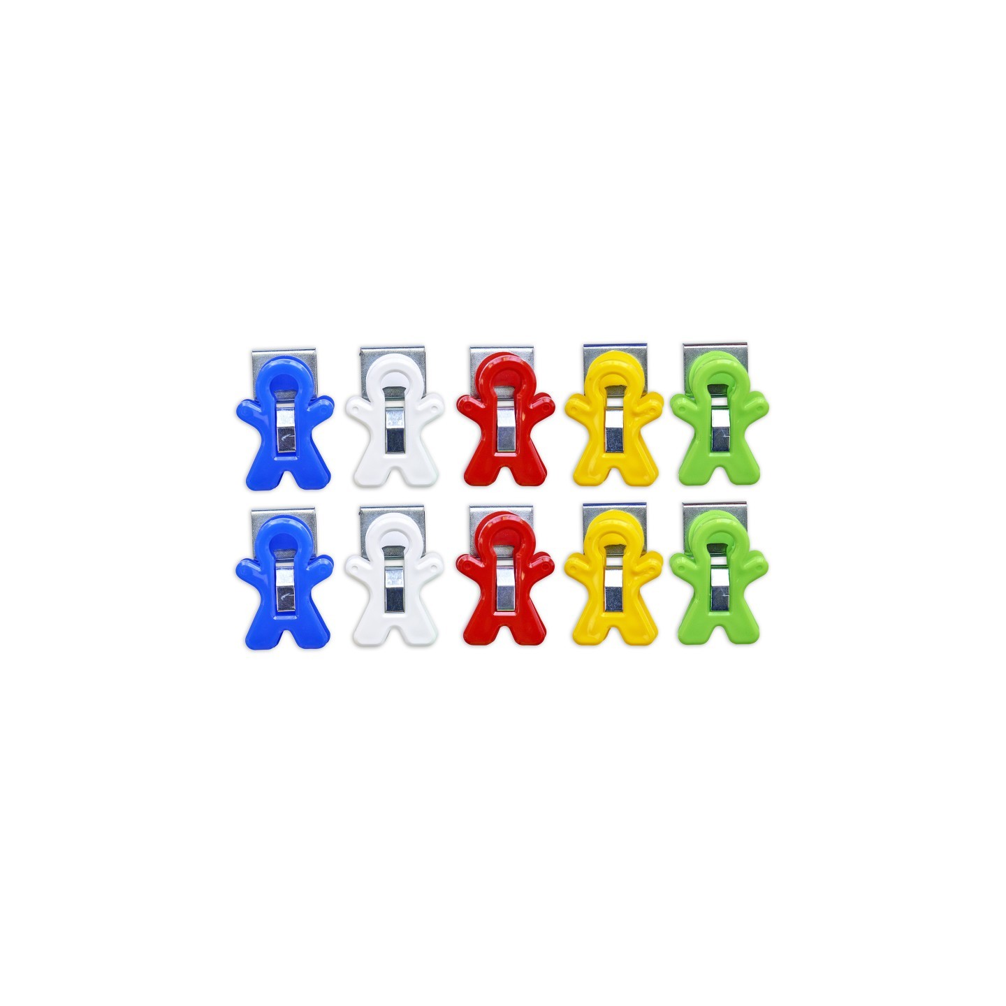 The Pencil Grip™ Magnet Man Magnetic Clip, Assorted Colors, Pack of 10