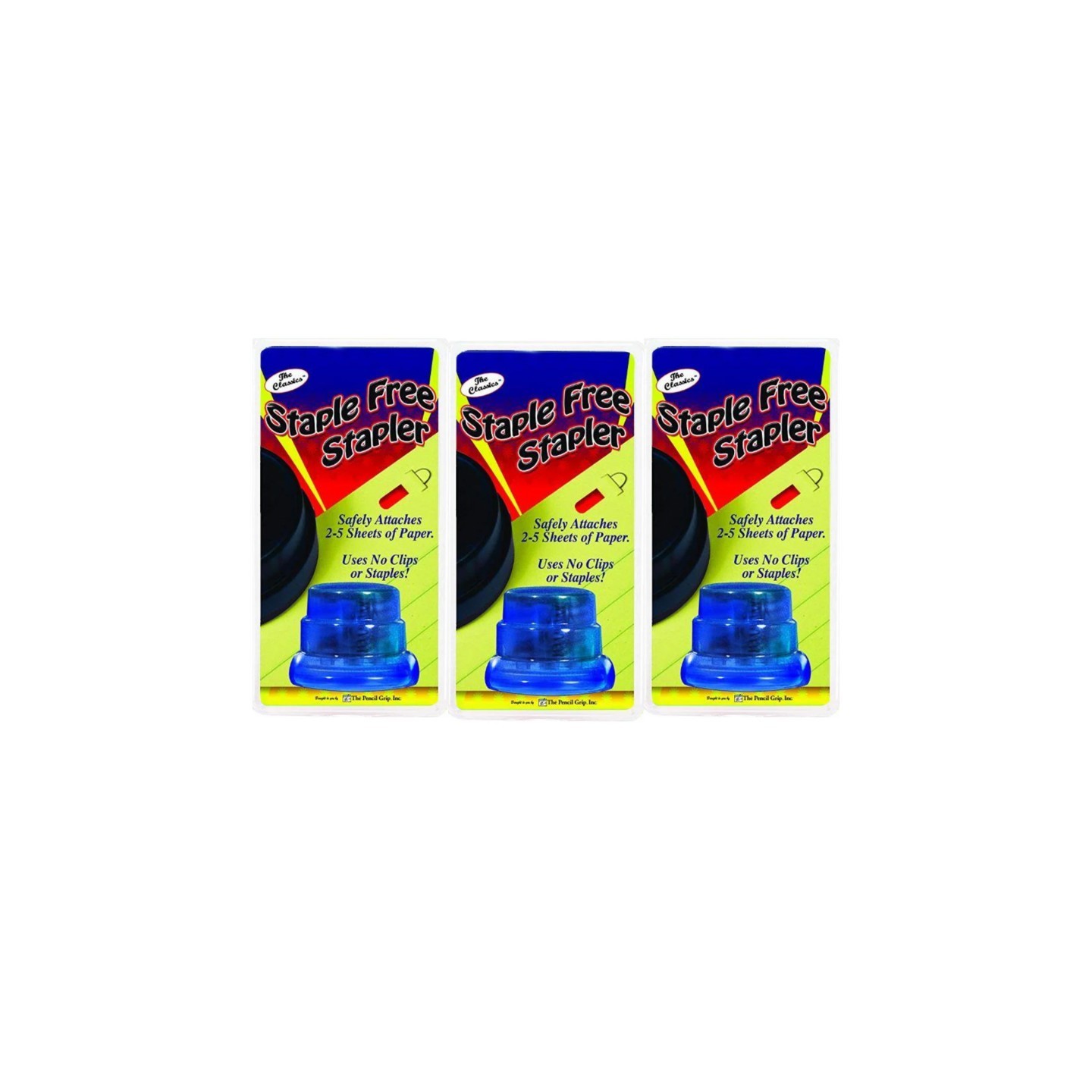 The Pencil Grip™ Staple Free Stapler, Pack of 3