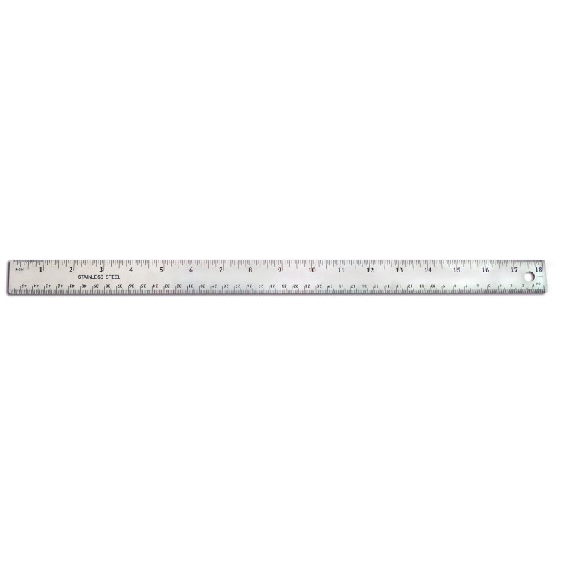 The Pencil Grip™ Stainless Steel Ruler, 18"