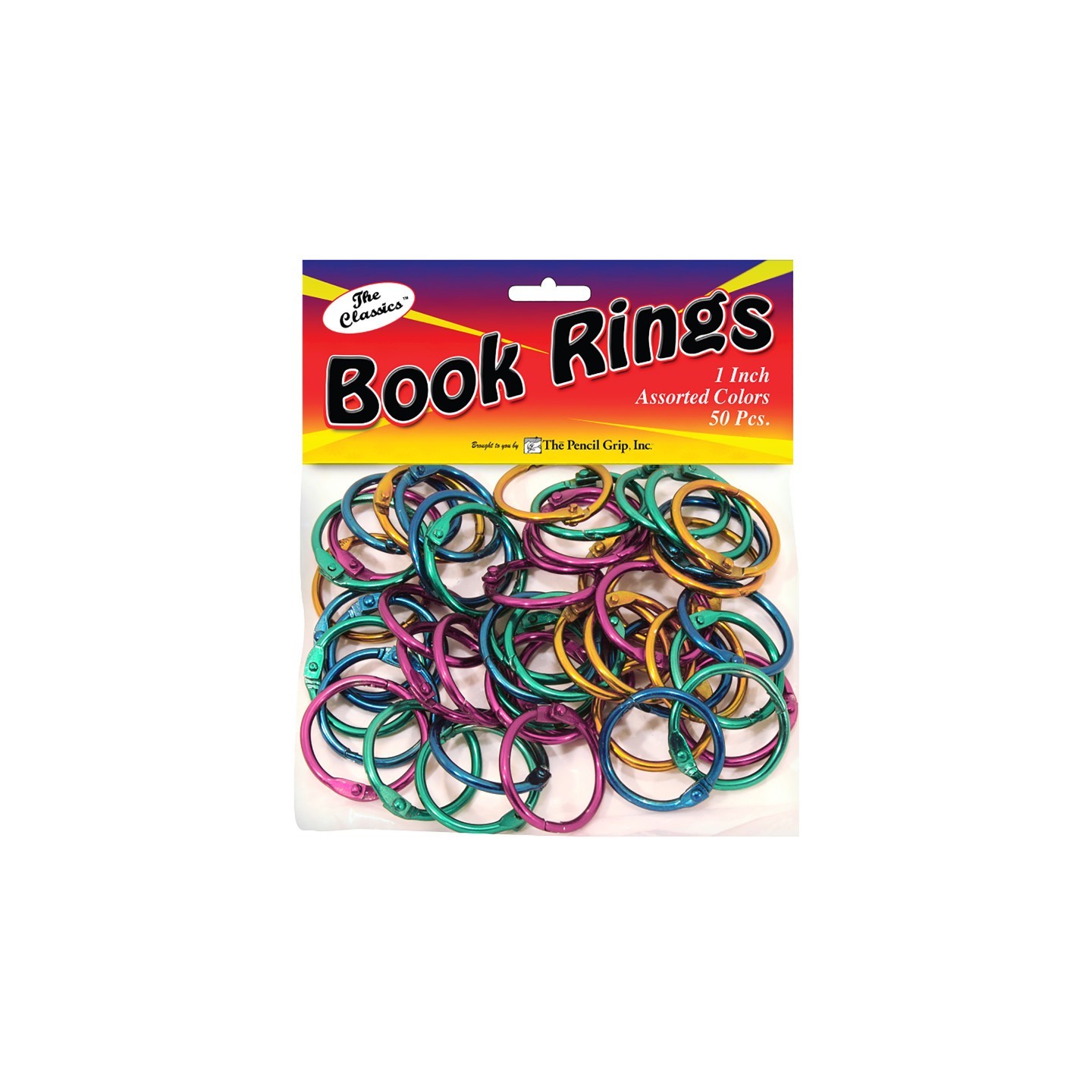 The Pencil Grip™ Book Rings, Assorted Colors, Pack of 50