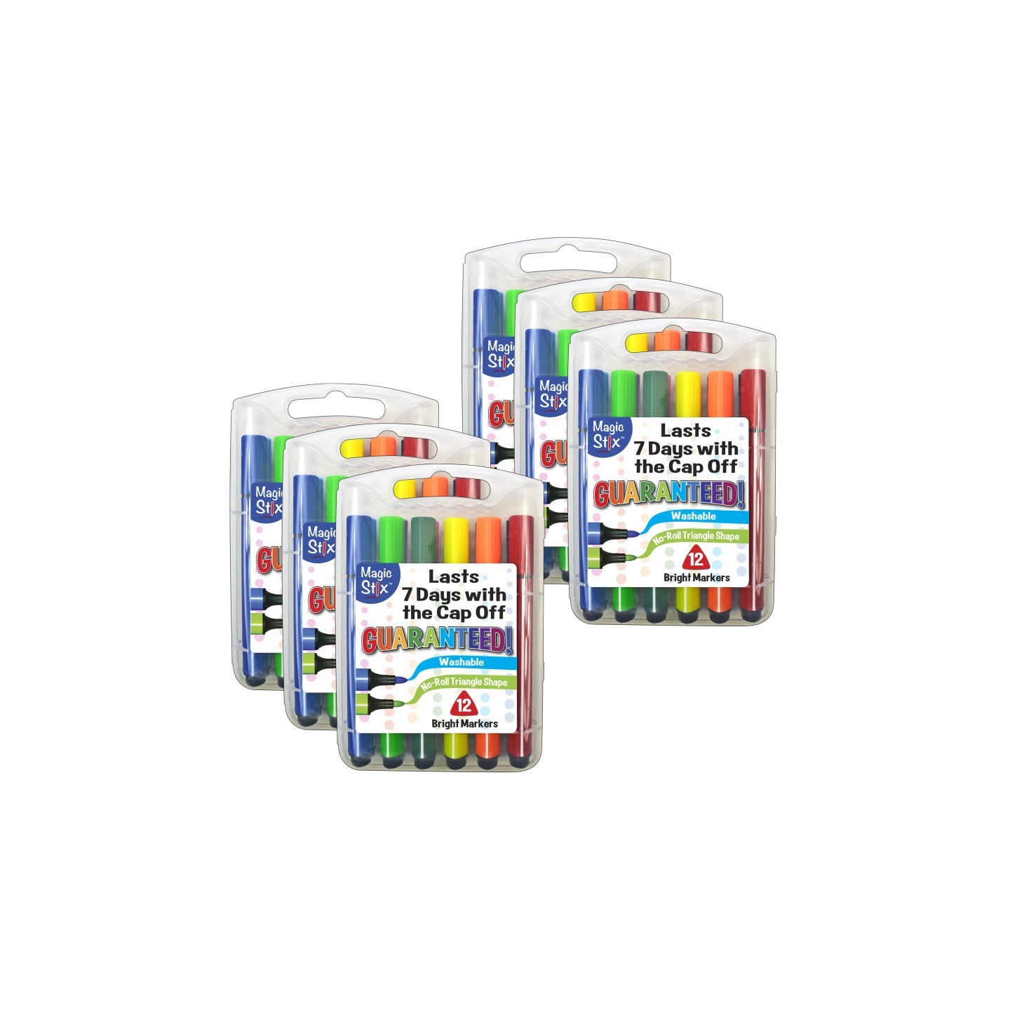 Magic Stix™ Triangular Markers, 12 Per Pack, 6 Packs