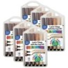 The Pencil Grip™ Triangular Magic Stix Global Skin Tone Markers, 12 Per Pack, 6 Packs