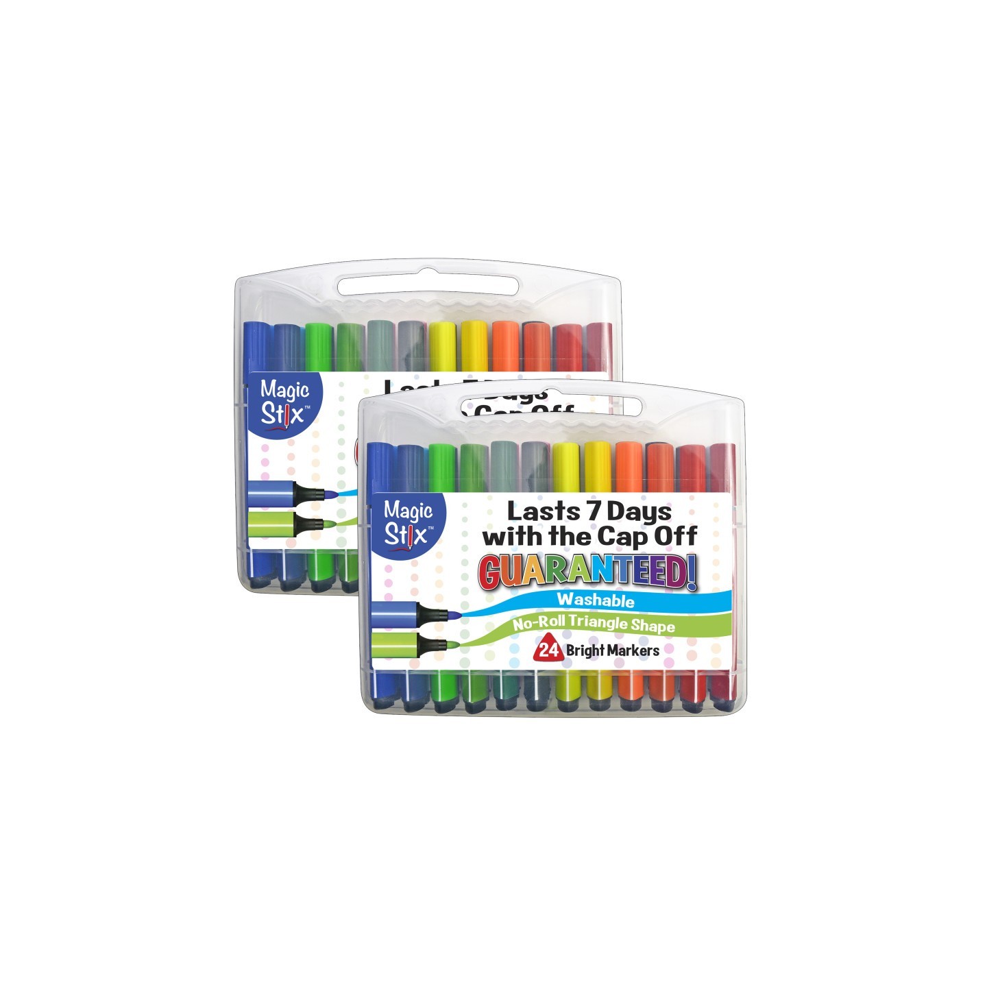 Magic Stix™ Triangular Markers, 24 Per Pack, 2 Packs
