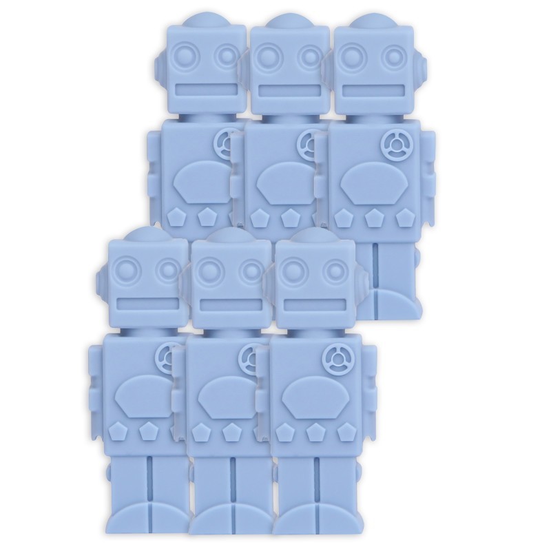 The Pencil Grip™ Robot Silicone Chewable Pencil Topper, Pack of 6