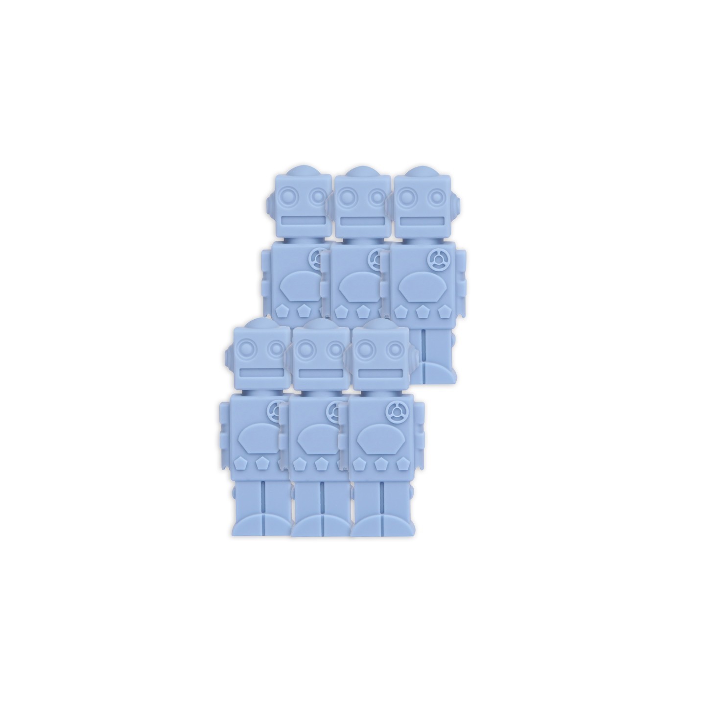 The Pencil Grip™ Robot Silicone Chewable Pencil Topper, Pack of 6