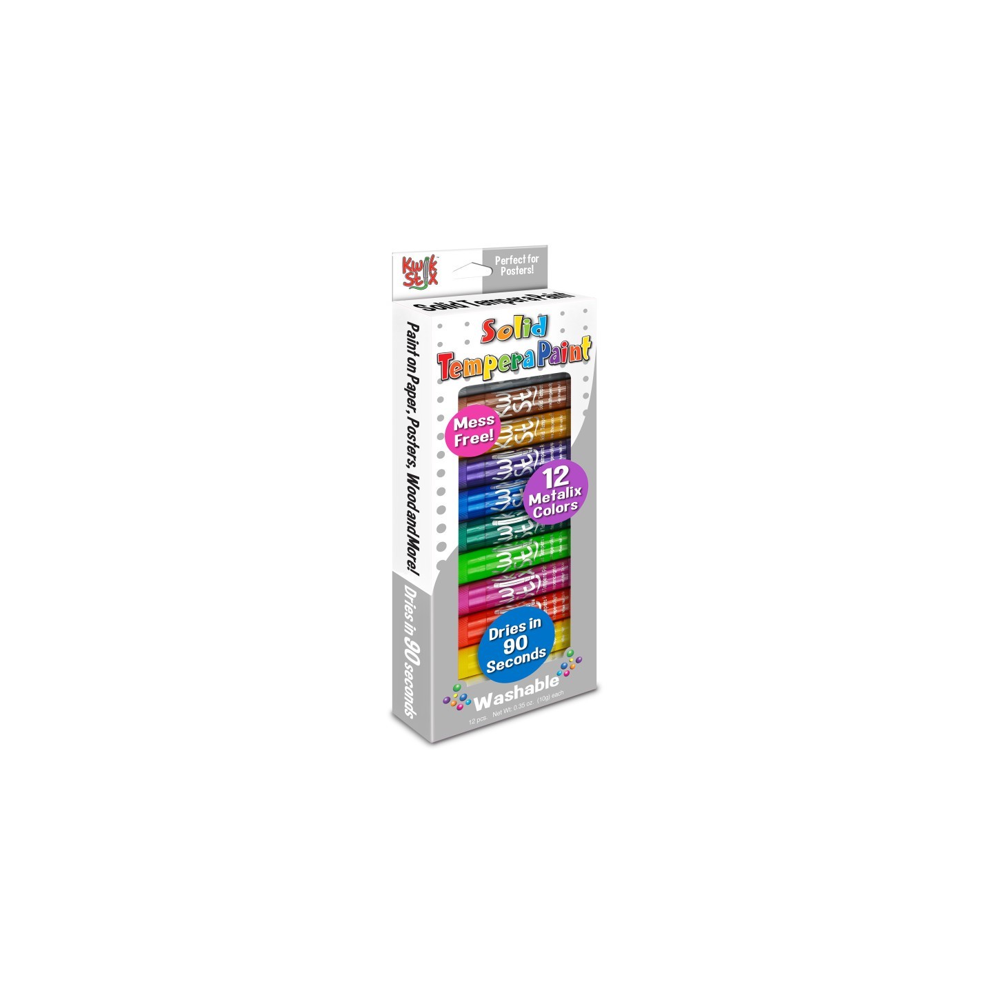 Kwik Stix™ Tempera Paint Metalix, 12 Colors