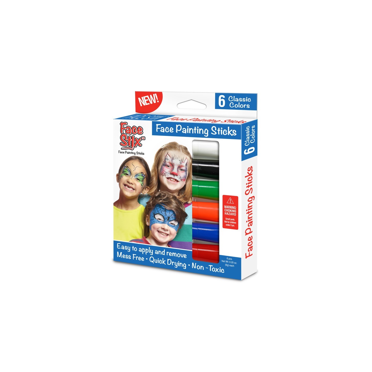 Face Stix™ Face Painting Sticks, 6 Count
